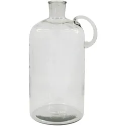 Chic Antique Glas Flasche mit Text, H38/Ø 18 cm