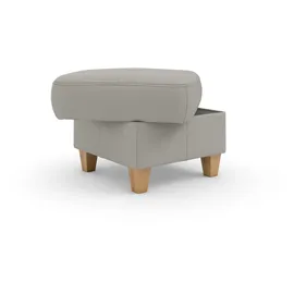 Home Affaire Polsterhocker Palmera Luxus-Microfaser 58 x 48 x 58 cm Grau