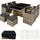 Tectake Rattan Sitzgruppe 12-tlg. Braun