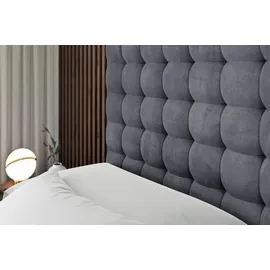 altdecor Boxspringbett VIONE KING - 160 x 200 - H3/H4 - Dunkelgrau