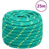 vidaXL Bootsseil Grün 20 mm 25 m Polypropylen
