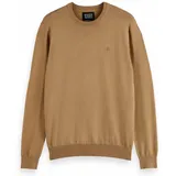 Scotch & Soda Strickpullover mit Logo-Stitching Modell Core, Camel, L