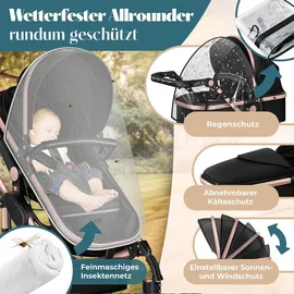 Kesser Loops 3 in 1 schwarz/roségold