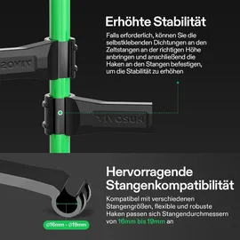 VIVOSUN High CFM Stangen Set 60–120 cm für Growzelt,
