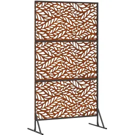 vidaXL Sichtschutz 100 x 50 x 180 cm Grau Stahl