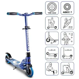 Six Degrees Aluminium Scooter Junior 145 mm Blau