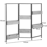 MCW L32 118 x 13 x 116 cm Schwarz-Braun