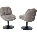 Jahnke Schalenstuhl KISS TWIST DUO Polyester palladiumgrau 2er Set