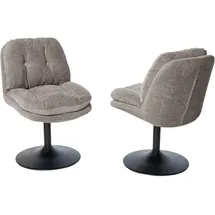 Jahnke Schalenstuhl KISS TWIST DUO Polyester palladiumgrau 2er Set