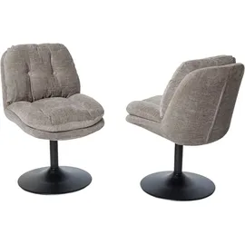 Jahnke Schalenstuhl KISS TWIST DUO Polyester palladiumgrau 2er Set
