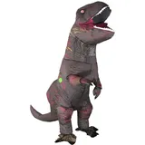 Rafalacy Aufblasbares Dinosaurier-Kostüm für Erwachsene, T-Rex- und Jurassic-Kostüm, lustiges Halloween-Party-Kostüm, Kostümanzug Karneval Party Dino Kostüm