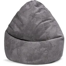 Sitting Point Sitzsack BeanBag Shara XXL Cord Grau Anthrazit