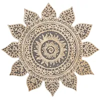 Marrakesch Orient & Mediterran Interior Orientalisches Wandbild aus Holz Sole Schwarz