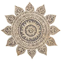Marrakesch Orient & Mediterran Interior Orientalisches Wandbild aus Holz Sole Schwarz