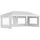 Outsunny Faltpavillon ca. 6 x 3 m Pavillon Partyzelt mit UV-Schutz, Seitenwänden