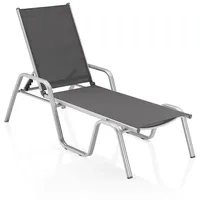 Kettler Stapelliege 202 x 70 x 103 cm Silber/Schwarz