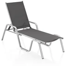 Kettler Stapelliege 202 x 70 x 103 cm Silber/Schwarz
