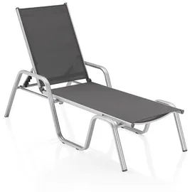Kettler Stapelliege 202 x 70 x 103 cm Silber/Schwarz