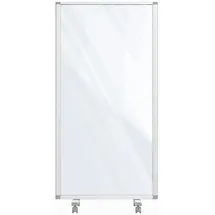 Floordirekt KARAT Mobile Trennwand mit Beschreibbarer Oberfläche Transparent 90 x 180 cm