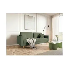 Selsey Schlafcouch Samt 3-Sitzer Olivgrün