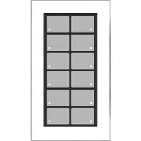 Issendorff Glas-Tastenfeld weiß m. 12 Tasten LCN - GT12W
