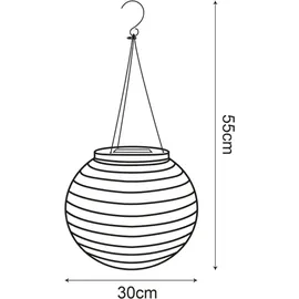 GLOBO Außenleuchte Edelstahl Kunststoff DxH 30x55 cm 2er Set weiß