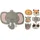 OEM 12x Platzset 40cm Für Kinder Verschiedene Designs Wildtiere Elefant Löwe Zebra