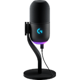 Logitech G Yeti GX dynamisches RGB Gaming-Mikrofon, Schwarz