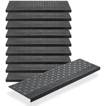 BigDean Stufenmatte 65 x 25 cm Schwarz