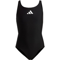 Adidas Girl's 3 Bars Sol St Y Swimsuit, Black/White, 3-4 Years