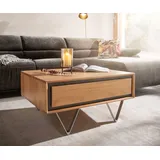 DeLife Stonegrace Beige Akazie 80 x 40 x 60 cm