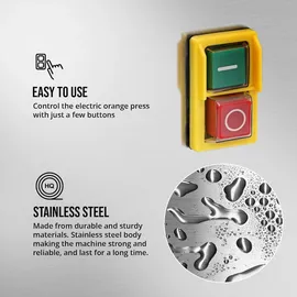 Royal Catering Orangenpresse halb automatisch 120 W 20 Orangen/min Zitruspresse Entsafter, Orange