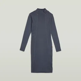 G-Star Washed Slim Rib Kleid Blau L