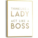 Reinders! Bild LADY BOSS (BHT 30x40x1.60 cm) - gold - BHT 30x40x1.60 cm