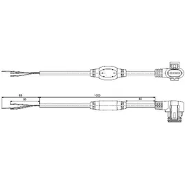 Grundfos Alpha Winkelstecker für Umwälzpumpen 1 m abgewinkelt mit NTC Widerstand