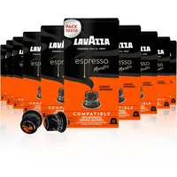 Lavazza Lungo Intenso, Intensives Espresso-Erlebnis mit Noten von Karamell und Schokolade, 10x10 Kapseln, Nespresso kompatibel