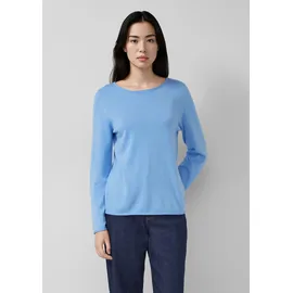 s.Oliver Feinstrickpullover mit Rollkanten Blau 40