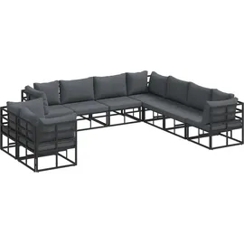 vidaXL Garten-Lounge-Set 9-tlg. schwarz