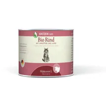 Herrmann's Manufaktur Herrmann's Selection 200g Dose Katzennassfutter 12 x 200 Gramm Bio Rind mit Karotte & Hirse