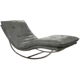 W.Schillig Relaxliege W.SCHILLIG "daily dreams", grau (grau s37), B:75cm H:85cm T:169cm, Stoff S37 (100% Polyester), Sofas, in Waffelkissen-Optik, Schaukelgestell Chrom glänzend, in 2 Breiten
