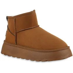 Damen Winter Boots in Hellbraun