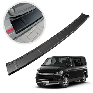 CHROMEMASTER | Ladekantenschutz Stoßstangenschutz | Kompatibel mit Volkswagen VW T6 2015-2019; ABS-Kunststoff, Matt-schwarz; Unsere Lackschutzleiste Sichert den Heckstoßfänger vor Kratzern
