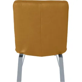 W.Schillig Relaxliege daily dreams Leder/Polyester 75 x 91 x 170 cm Gelb mit Kissen