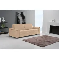 Egoitaliano Schlafsofa Cecilia, modern & elegant, erstklassiger Sitzkomfort, Dauerschläfer, inkl. Matratze und hochwertigem Metallbettrahmen, toller Schlafkomfort beige