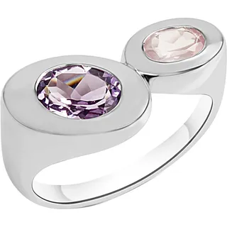 Celesta Ring 925/- Sterling Silber Amethyst lila 056 (17,8) Weiss Damen