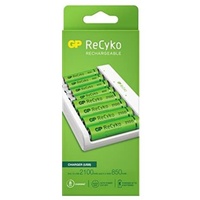 GP Batteries USB-Ladegerät ReCyko E811, 8 Ladesteckplätze, inkl. 4 x AA 2100mAh + 4 x AAA 850mAh NiMH