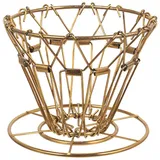 Remingtape Kaffeefilter Edelstahl Tragbarer Kaffeefilter Stahlkegel zum Übergießen Von Kaffeetropfer Ständerhalter Gold