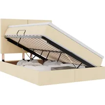 vidaXL Aufbewahrungsbett 140 x 200 cm Creme