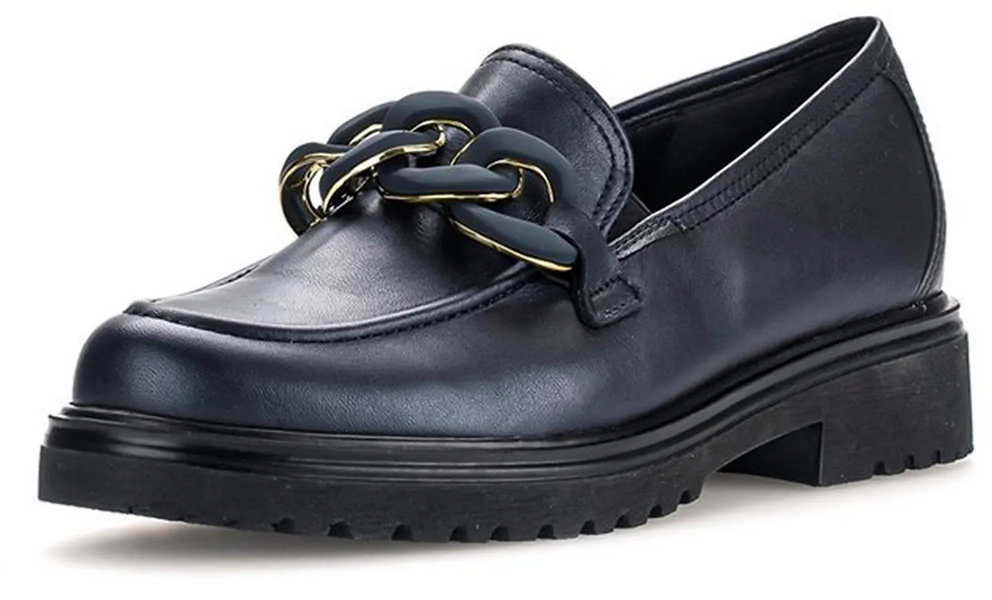 Les mocassins en cuir nappa mouton  Gabor Comfort bleu