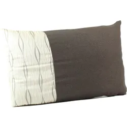 EXKLUSIV HEIMTEXTIL Kissenbezug Design Wave Hülle mit Reißverschluss 40x60 cm Braun